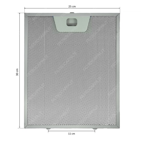 Filtro de metal de alumínio 25,3 x 30 cm para coifa FABER FRANKE GALA STILO