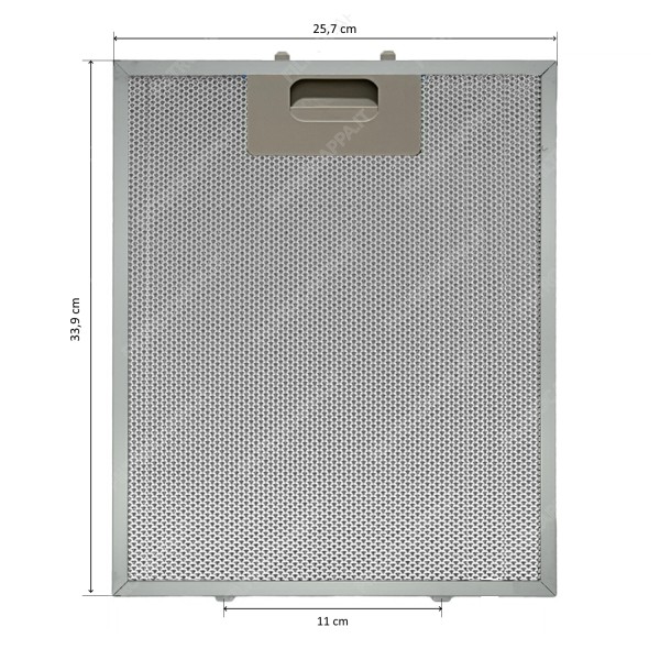 Aluminium-Metallfilter 33,9 x 25,7 cm für FABER FRANKE Dunstabzugshaube 133.0574.576