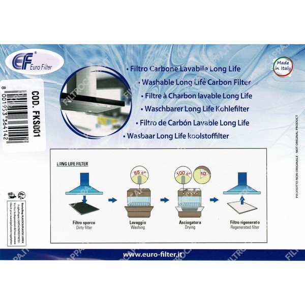 Filtro carbone ( 2 pz) attivo lavabile Lonf Life 16 x 24,5 cm Cappa Integrata ELECTROLUX Filtro carbone ( 2 pz) attivo lavabile Lonf Life 16 x 24,5 cm Cappa Integrata ELECTROLUX