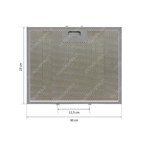 Filtro de metal de aluminio de 30 x 23 cm para Max Fire Hood 144200210