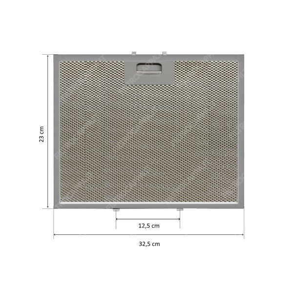 Aluminium Metallfilter 32,5 x 23 cm für Max Fire Dunstabzugshaube 144200190