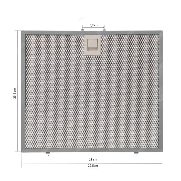 Filtro metallico alluminio 29,5 x 25,4 cm per cappa FABER 133.0693.065
