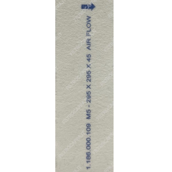 Filtre Vortice M5 295 x 295 x 45 pour VORT HR 200 BP 1.186.000.109