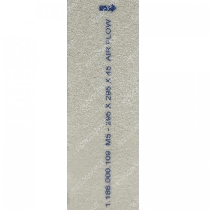 Filtro Vortice M5 295 x 295 x 45 para VORT HR 200 BP 1.186.000.109