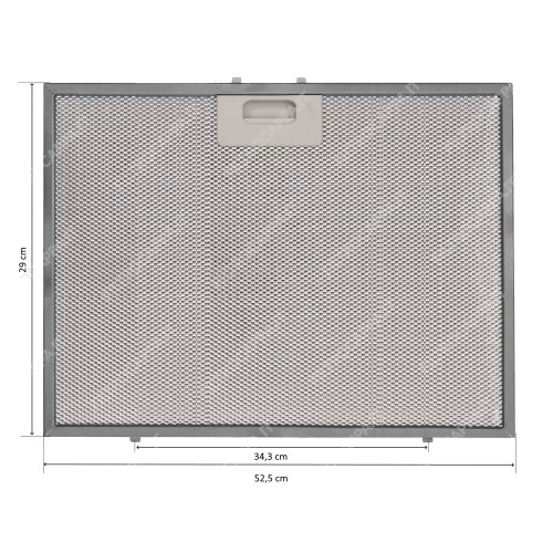 Filtro metálico de alumínio 52,5 × 29 cm para coifa TECNOWIND ELETTA A60 SPK5100