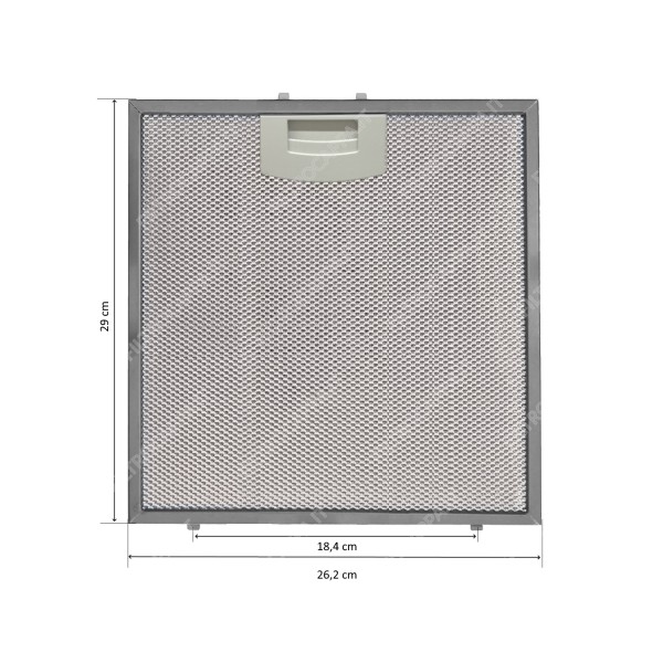 Filtro metallico alluminio 29 x 26,2 cm per Cappa Tecnowind Eletta 90 SPK5298