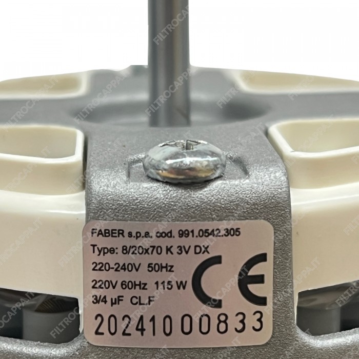 Motore destro per Cappa Faber Franke SRM 8/20x70 K 3V DX 991.0542.305