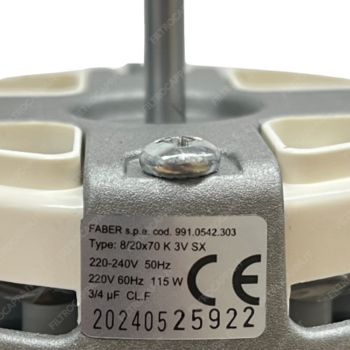 Motor para campana extractora FABER FRANKE SRM 8/20x70 K 3V SX 991.0542.303 2