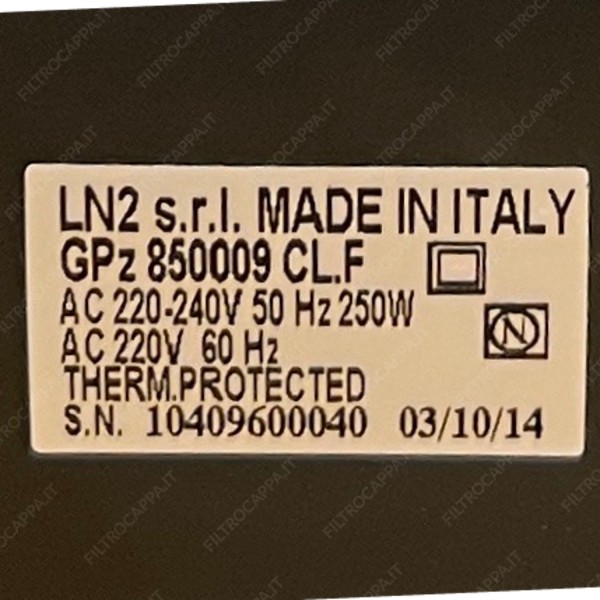 Motor 850 m3/h para exaustor Falmec Gpz 85000 105060800