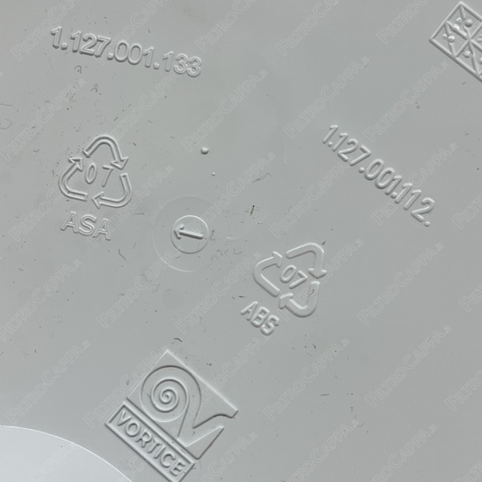 Lower White Cover for VORTICE Nordik Evolution Fans 1.127.001.112