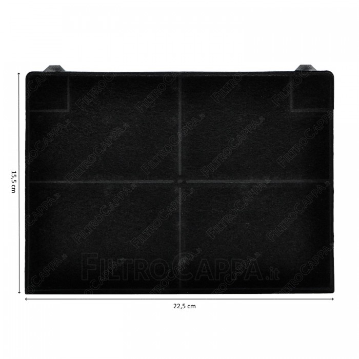 Filtro de carvão (conjunto de 2 peças) 15,5 x 22,5 cm FABER FRANKE ELECTROLUX 112.0169.115