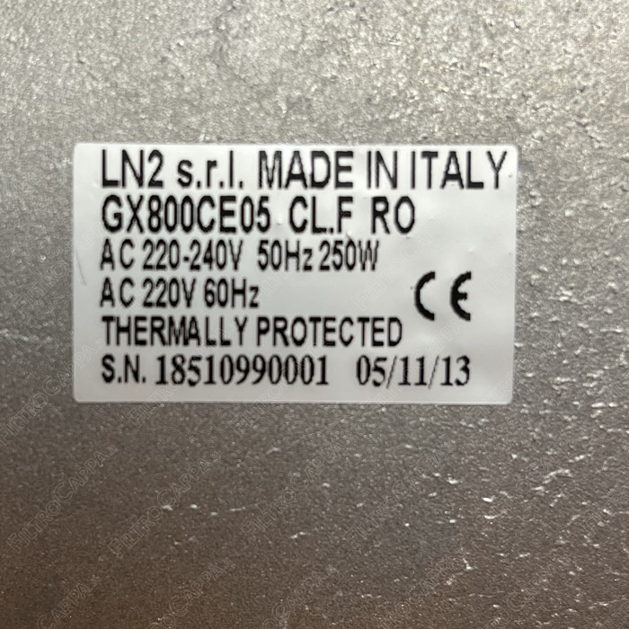 Motor de 800 m³/h para campana extractora MAX FIRE GX800CE05 141100740