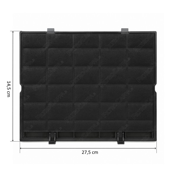 Filtro de carvão 27,6×25 cm para exaustor COMFEE 12173000A00481
