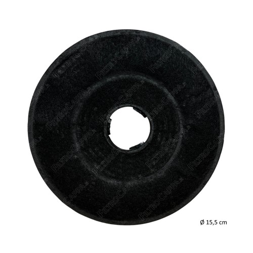 Filtro de carbón (2 uds.) 15,5 cm de diámetro para campana extractora Silverline YT971.1000.05 2