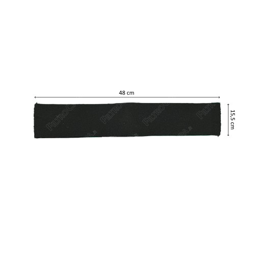 Long Life Charcoal Filter 48 x 15.5 cm for WHIRLPOOL IKEA FABER Cooker Hood FKS400
