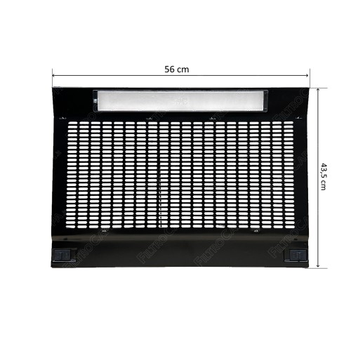 Grade porta-filtro preta 56 x 43,5 cm para coifa FABER FRANKE 133.0072.254