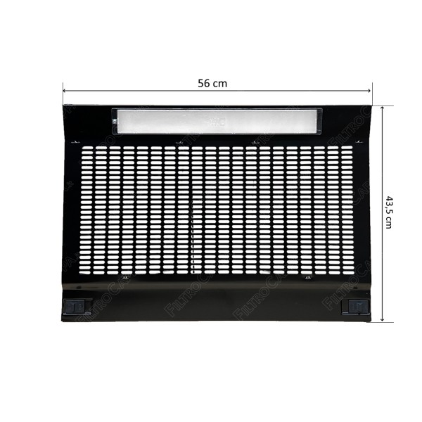 Griglia portafiltro nera 56 x 43,5 cm per Cappa Faber Franke133.0072.254