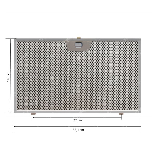 Filtro metallico alluminio 32,1 x 18,3 cm per Cappa Faber Inca Lux 133.0258.800