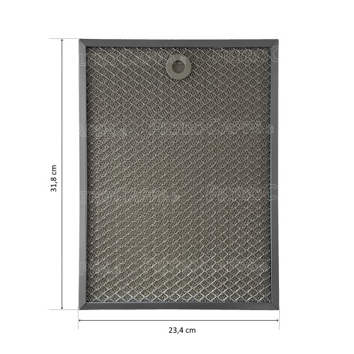 Filtro metallico alluminio 23,4 X 31,8 cm per CAPPA BEST ELECTROLUX SMEG 08087490 FKA68