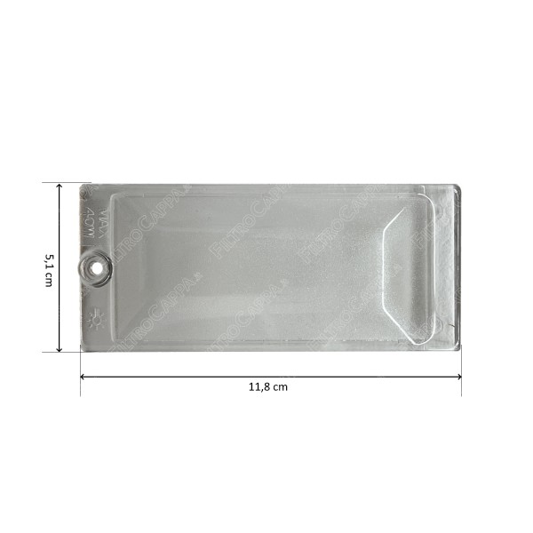 Difusor de iluminação para exaustor Faber Flexa 11,8 x 5,1 cm 133.0057.009