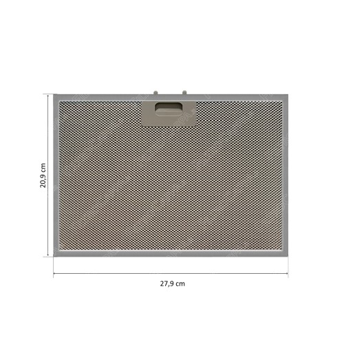 Filtro metálico de aluminio de 27,9 x 20,9 cm para campana extractora Faber IN-NOVA SMART 133.0669.836