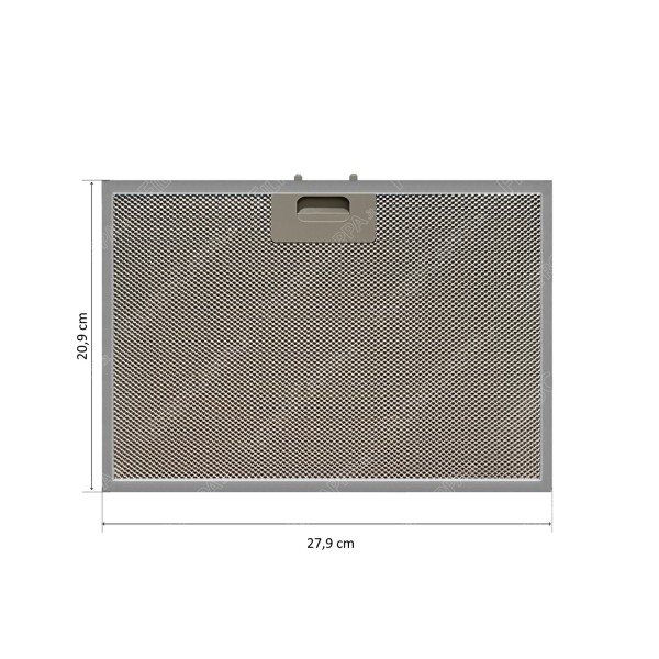 Filtro de metal de alumínio 27,9 x 20,9 cm para exaustor Faber IN-NOVA SMART 133.0669.836