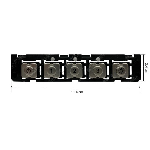 External Buttons for FABER GLASSY Cooker Hood Keypad 133.0052.346
