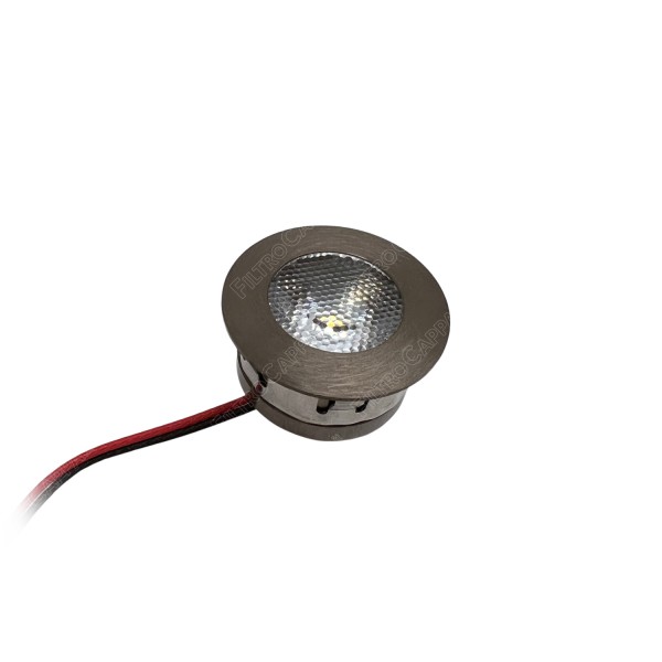Faretto LED diametro 3 cm 1 W 4000 K finitura acciaio spazzolato per Cappa F09.E21936Y40