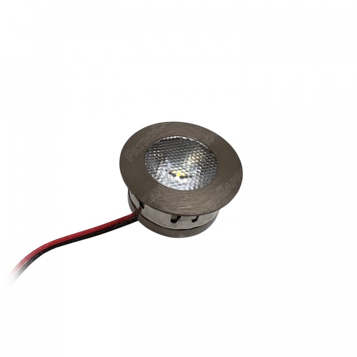 LED Spotlight Diameter 3 cm 1 W 4000K Brushed Steel Finish for Cooker Hood F09.E21936Y40