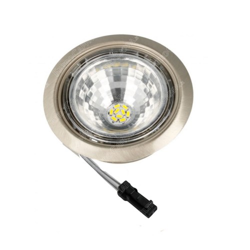 Holofote S1000 1,1 W 4000 K 12 V Aço escovado para coifa MAX FIRE 141400500