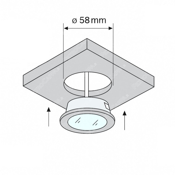 Foco S1000 1,1 W 4000 K 12 V de acero cepillado para campana MAX FIRE 141400500