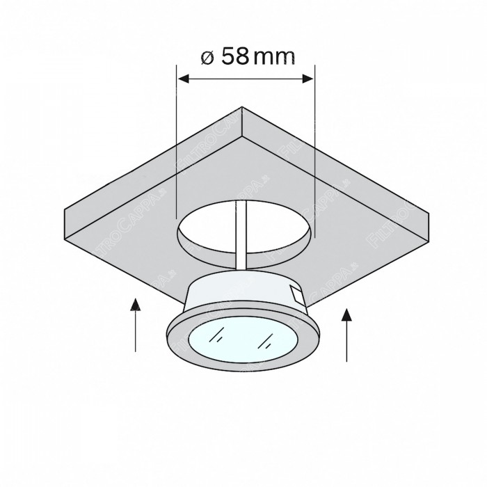 Strahler S1000 1,1W 4000K 12V Stahl gebürstet für MAX FIRE Dunstabzugshaube 141400500