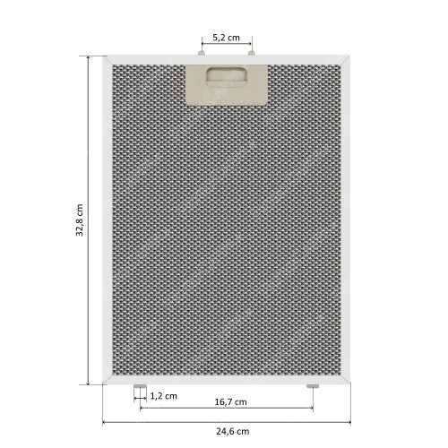 Aluminium-Metallfilter 32,8 x 26,4 cm für FIM KAPPE Dunstabzugshaube