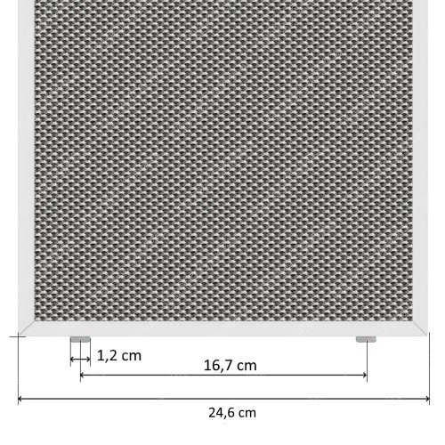Filtre métallique en aluminium 32,8 x 24,6 cm pour hotte aspirante FIM KAPPE 2