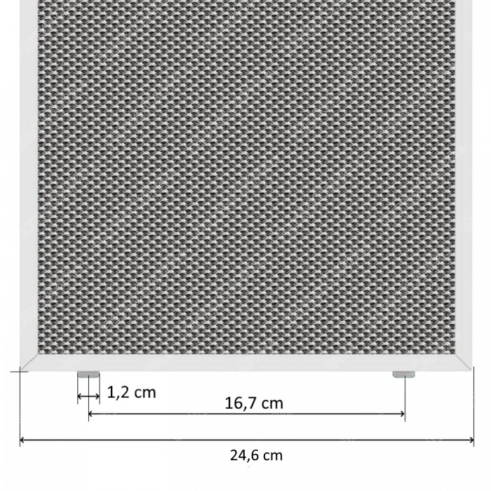 Filtro metálico de aluminio de 32,8 x 24,6 cm para campana extractora FIM KAPPE