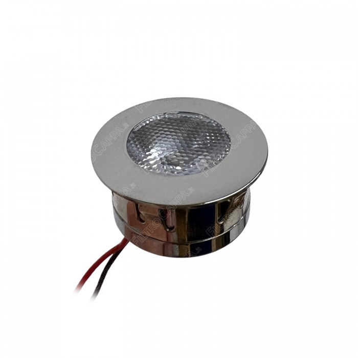 Refletor LED Diâmetro 3 cm 1 W 4000K Acabamento Cromado para Exaustores F09.E20136Y40