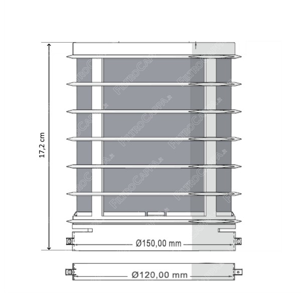 Filtro universal de larga duración para campanas extractoras de cocina domésticas ULLF750