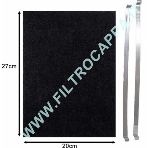 Filtre à charbon en polyester 20 X 27 X 1 cm pour hotte AIRONE ACFCRETT28X20X1002