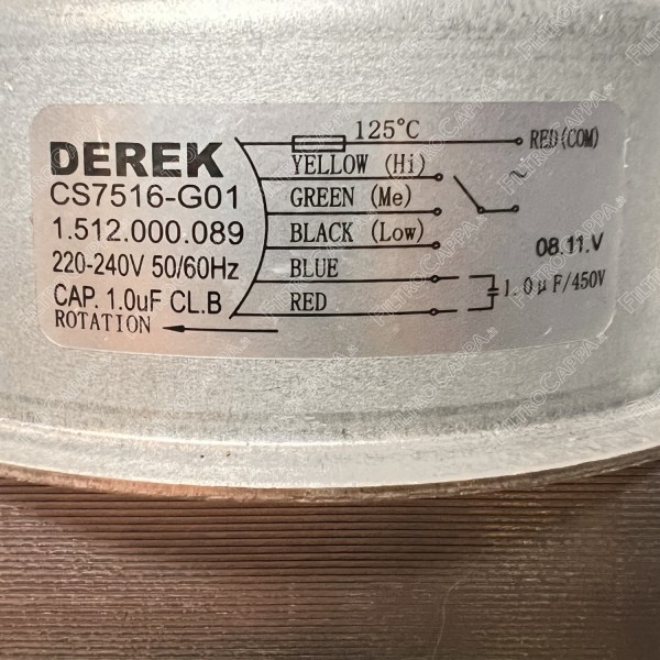 Motore per ventilatore VORTICE GORDON 40 / 16" 1.512.000.085