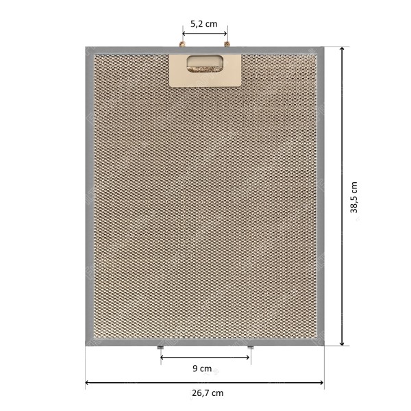 CAMPANA EXTRACTORA SMEG FILTRO METALICO 26,7 x 38,5 CM 053410747