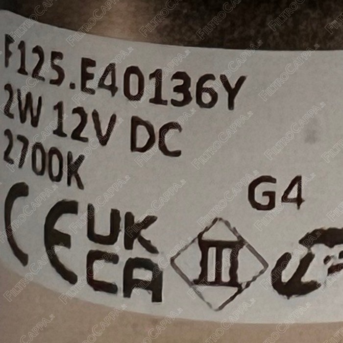 GU4 LED Spot 2 W 2700K 12V DC für AIRONE MAX FIRE FALMEC Dunstabzugshaube F125.E40136Y