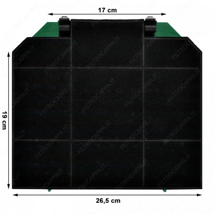 Filtro de carvão ativado de longa duração 26,7 x 23,7 cm FABER FRANKE ELECTROLUX AEG Coifas FLL9 112.0185.276