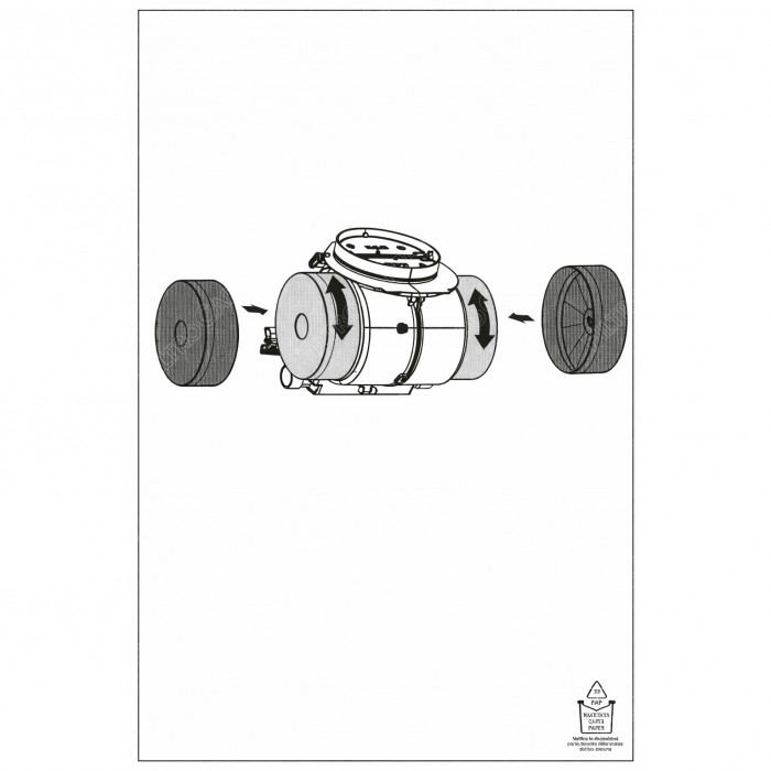 Filtre à charbon longue durée Ø 12,5 cm FABER FRANKE IKEA Hotte aspirante FLL23 112.0556.528