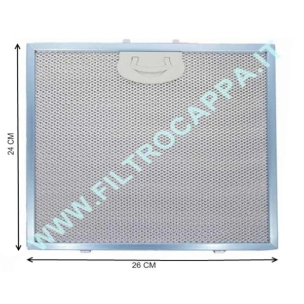 METAL FILTER FOR AIRONE COOKER HOOD 26 X 24 CM HAMLET 80 ACFMAA9X26X24MC000