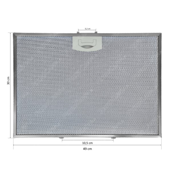 Filtro metálico de aluminio de 40 x 30 cm para campana extractora TECNOWIND SPK1117