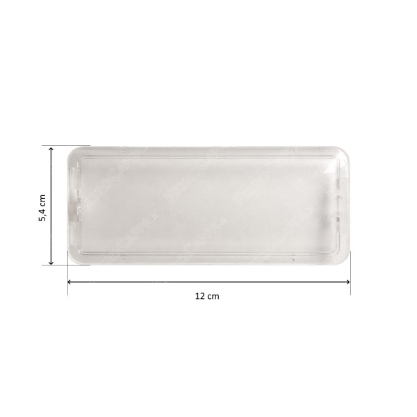 Cubierta de luz de 12 x 5,4 cm (paquete de 2 unidades) para campana extractora TECNOWIND MARLEN SPK2100