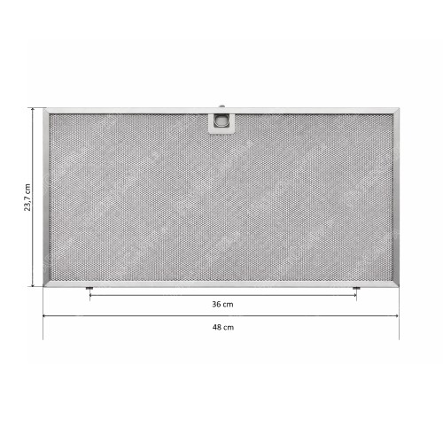 Filtro de metal de alumínio 48 x 23,7 cm para coifa FABER THALIA 133.0336.931