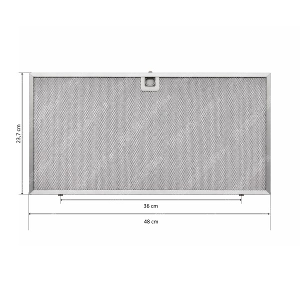 Filtro de metal de alumínio 48 x 23,7 cm para coifa FABER THALIA 133.0336.931