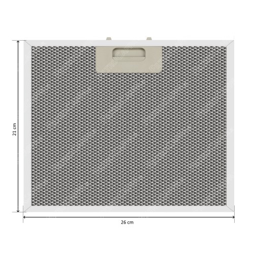 Filtro de grasa de aluminio 26 x 21 cm para campana extractora Airdream Apollo 60