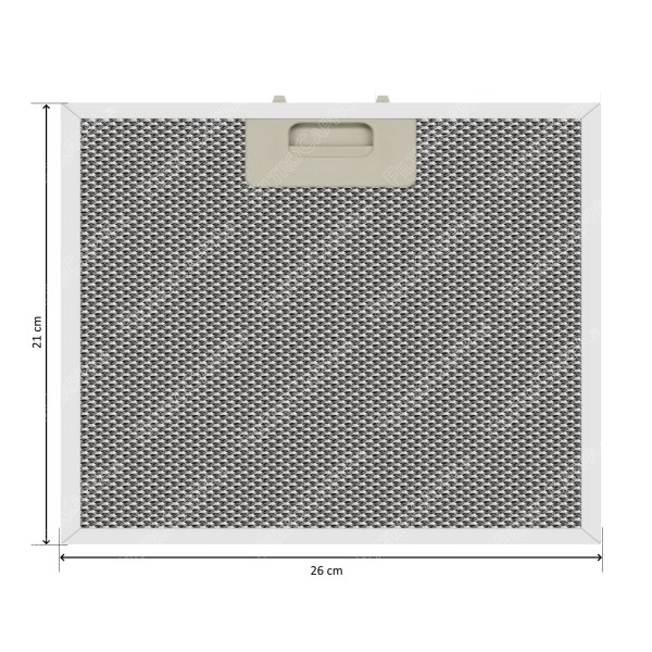 Filtro de grasa de aluminio 26 x 21 cm para campana extractora Airdream Apollo 60